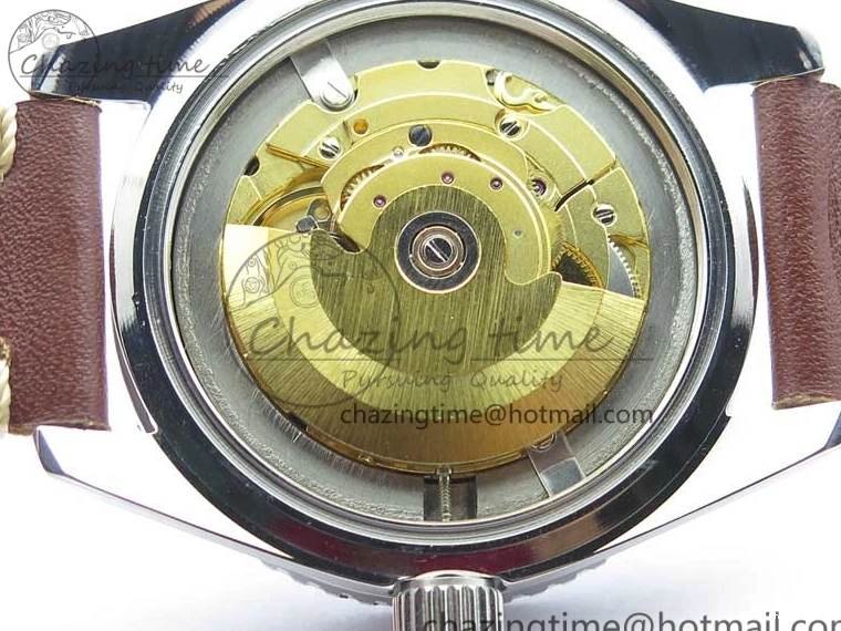 0117 Vintage Seamaster 300 No Date SS B12 Black Dial On Brown Leather Strap A2836 (Free Nylon Strap) Comfortable 7912